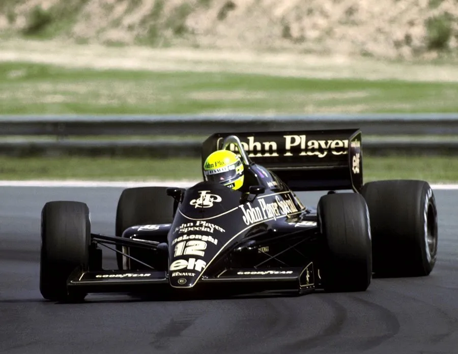 One of first at getting racing sponsorship - JP Lotus F1 driver Ayrton Senna