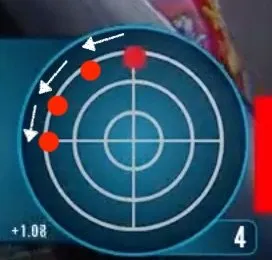 Friction circle formed from braking into cornering