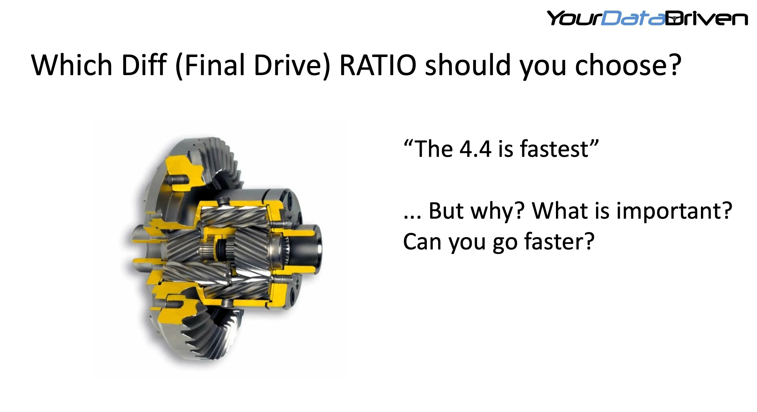 What diff ratio to use on your racing car