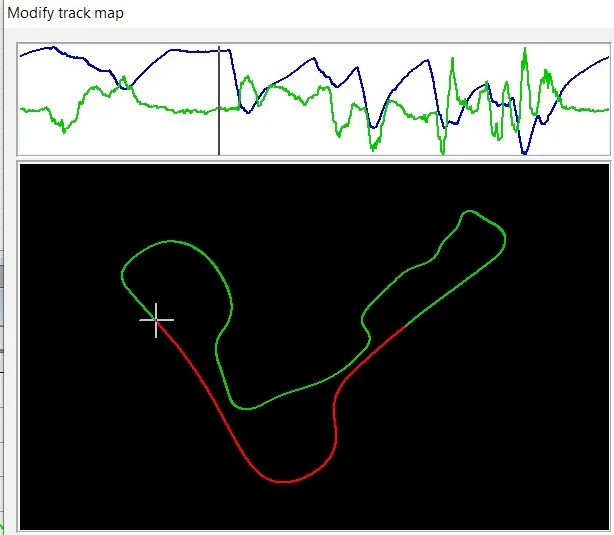First cut in create custom sectors in AiM race studio