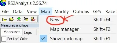 Creating a track map in AiM Race Studio 2