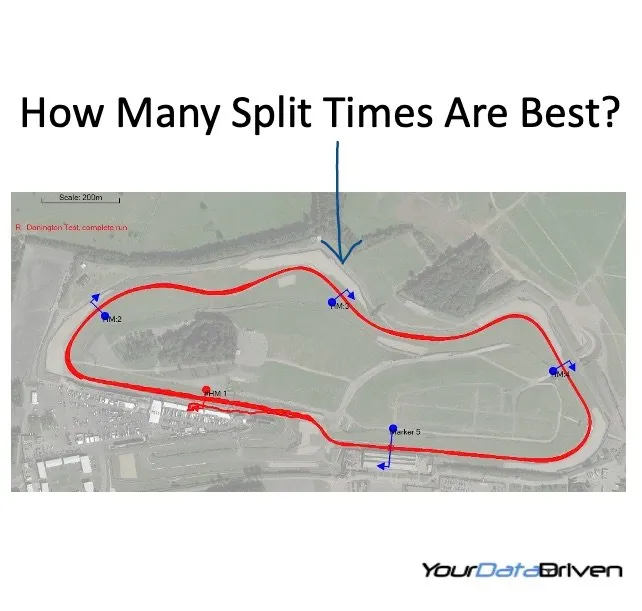 What is the best number of split times in motorsports data analysis..