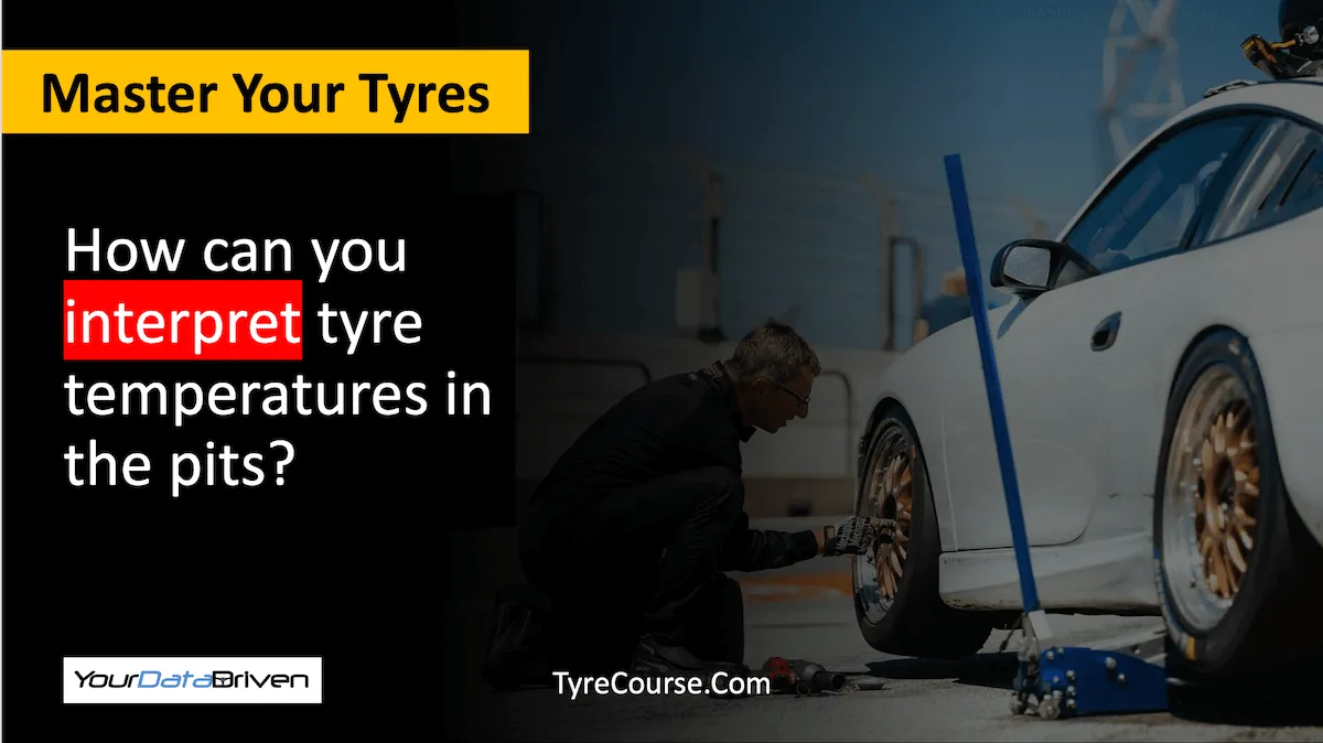 How can you interpret tyre temperatures in the pits