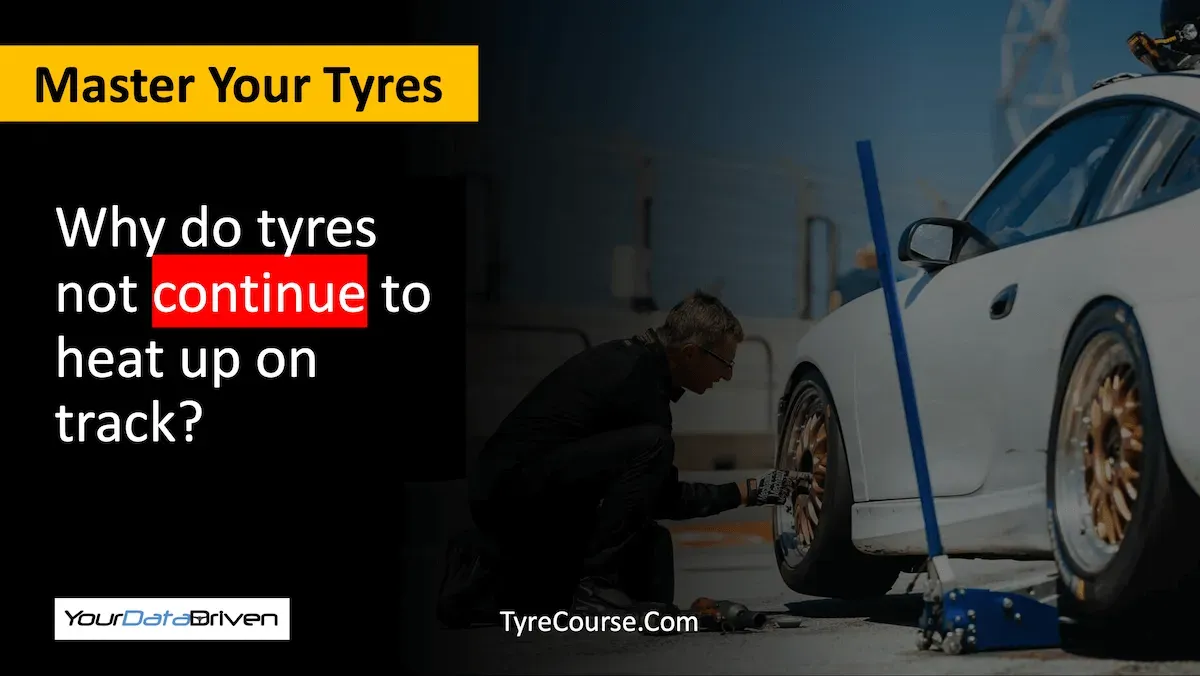 Why do tyres not continue to heat up on track